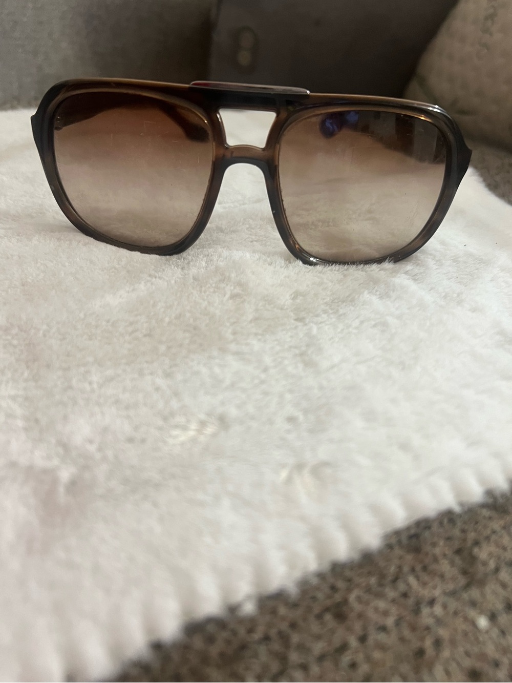 Dolce & Gabbana Brown Gradient Aviator Sunglasses